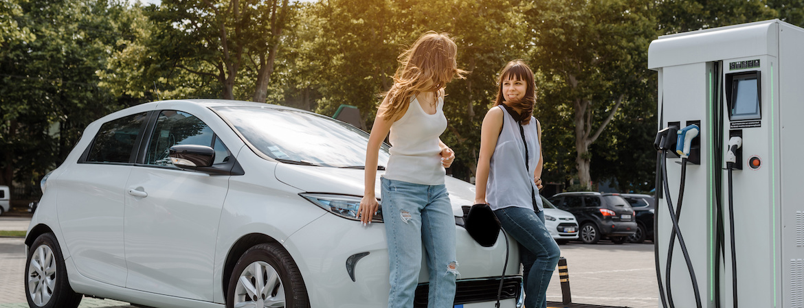 Mobile Ladestation für Renault Elektroauto. Laden Sie einen