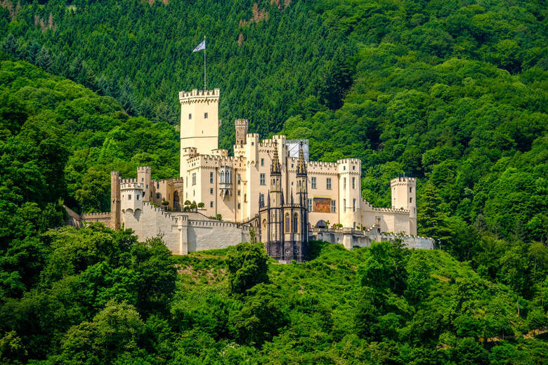 Schloss Stolzenfels am Rhein im Grünen