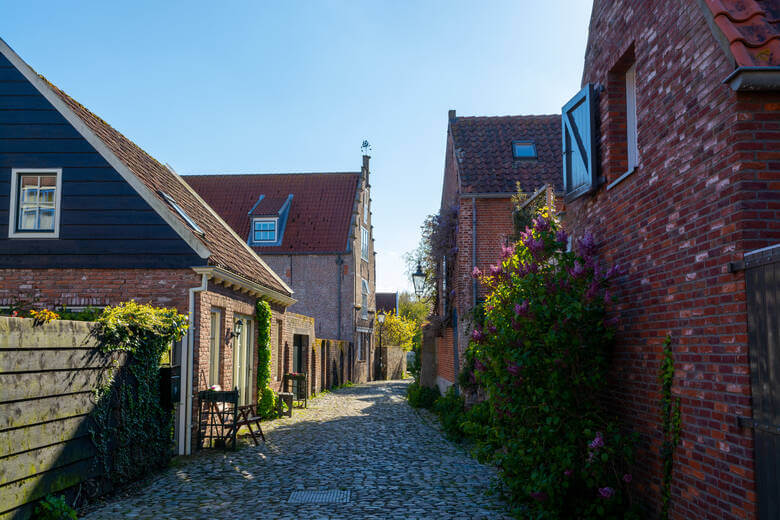 Historische Hausfassaden im Orte Veere