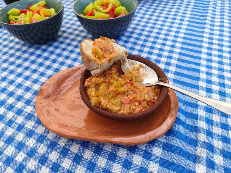 Vegetarischer Gemüseeintopf Fergese in Albanien